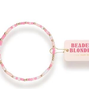 Beaded Blondie Pink and Gold Bracelet